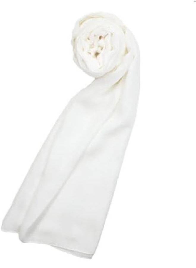 Generic - Modern modal hijab shawl, size 200x55 cm, white - Image 1