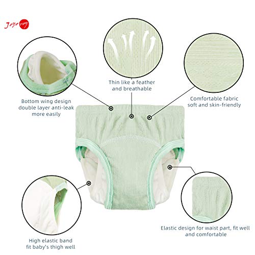 Joyo roy 5Pcs Potty Training Underwear for Boys Breathable 100% Cotton Toilet Training Pants 4T-5T Boys Absorbent Double Thigh Wings for Antileak Pee Pants with a Waterproof Cloth Diaper Cover - Image 2
