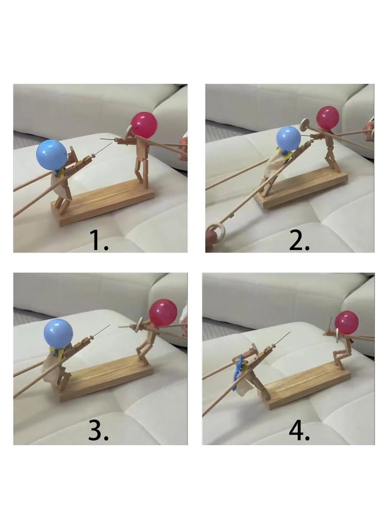 لعبة فرقعة البالونات بدمى السياج الخشبي اليدوية - Image 4