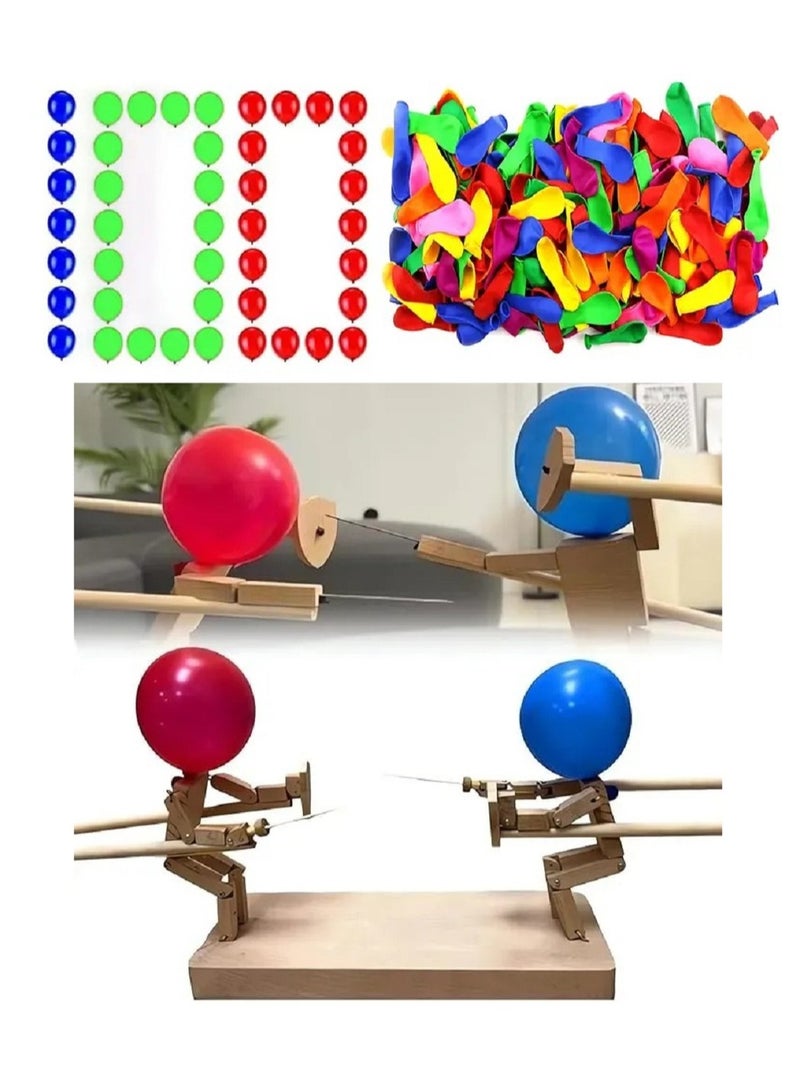 لعبة فرقعة البالونات بدمى السياج الخشبي اليدوية - Image 1