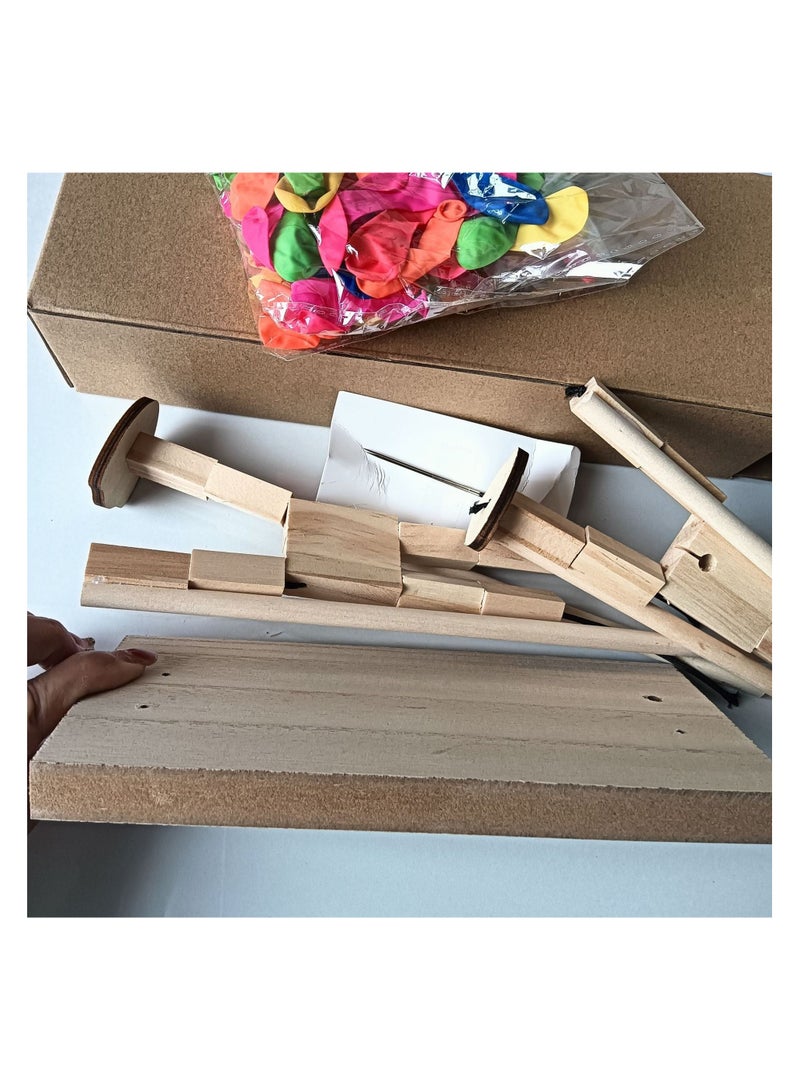 لعبة فرقعة البالونات بدمى السياج الخشبي اليدوية - Image 5