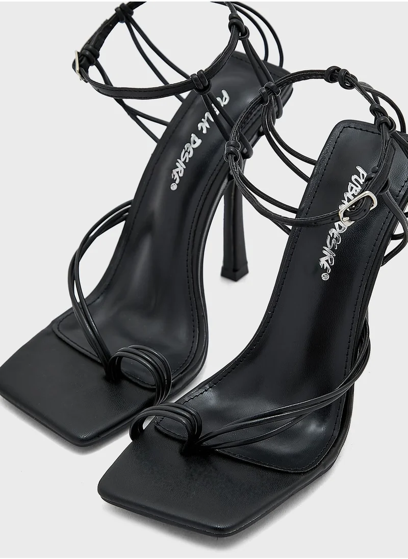 PUBLIC DESIRE Multi Strap High Heel Sandals