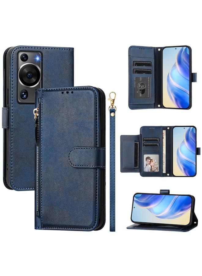 Zaboon Case For Huawei P60 / P60 Pro Multi-Card Slots Zipper Wallet Leather Phone Case - Image 1