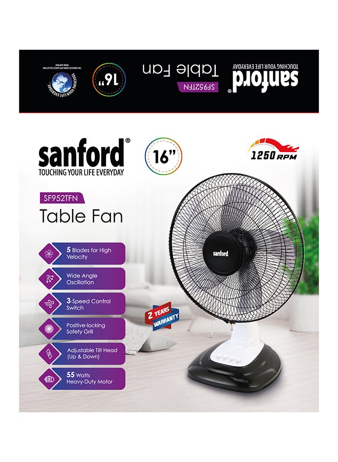 SANFORD WALL FAN 16" 60 W SF932WFN BS Grey, Black - Image 3