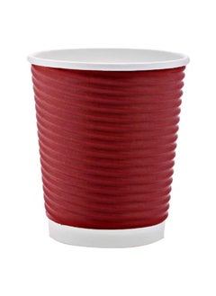 25 Cup Ripple Paper Red 7 Oz