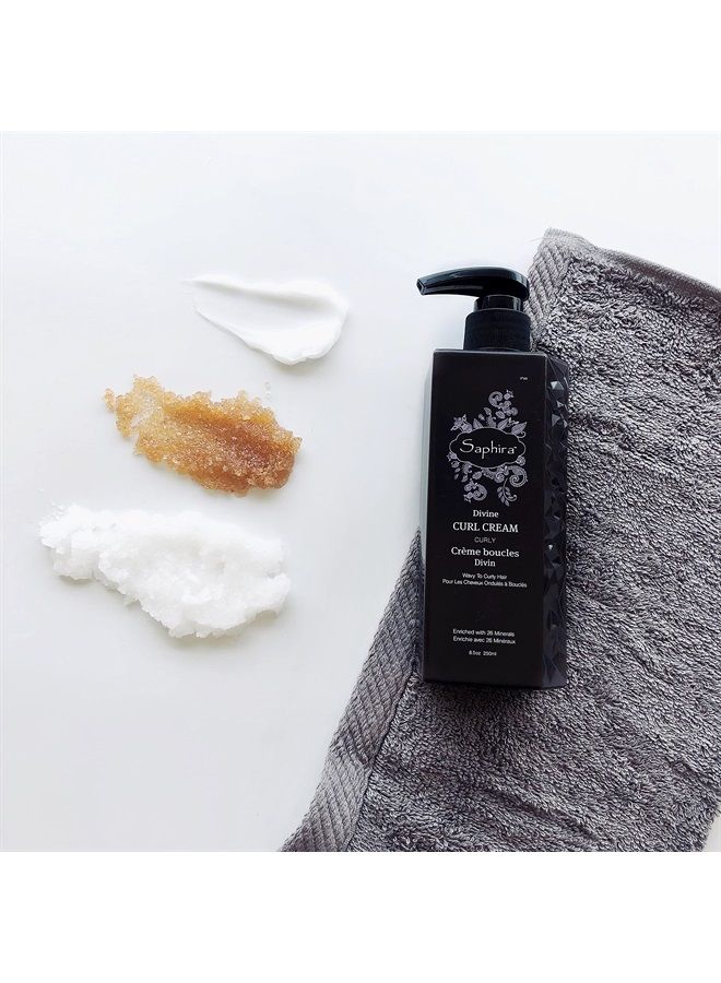 Saphira Moisturizing Curl Cream for Curly and Wavy Hair, Hair Moisturizer and Deep Conditioning for Shine and Bounce, Sulfate-Free, Paraben-Free, Vegan, 8.5 Ounce - Image 2