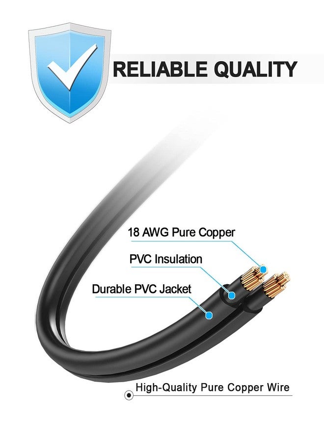 Bicmice AC Power Cord for PS5 PS4 PS3 PlayStation 4 Slim,Xbox One S/X,TV Power Cable for Samsung LG TCL Roku Toshiba LED LCD TV,HP - Image 4