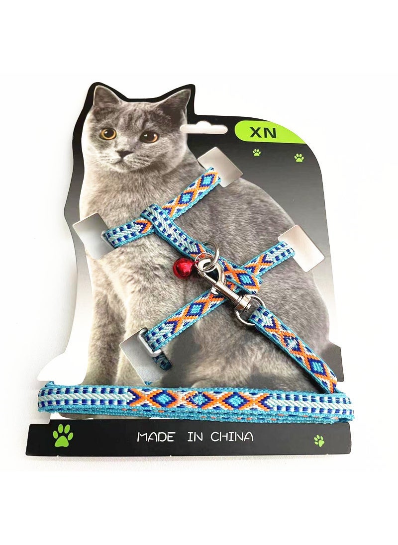 Generic 1 x 5 pcs Summer Vest Fairy Cat Harness Leash Light Blue 