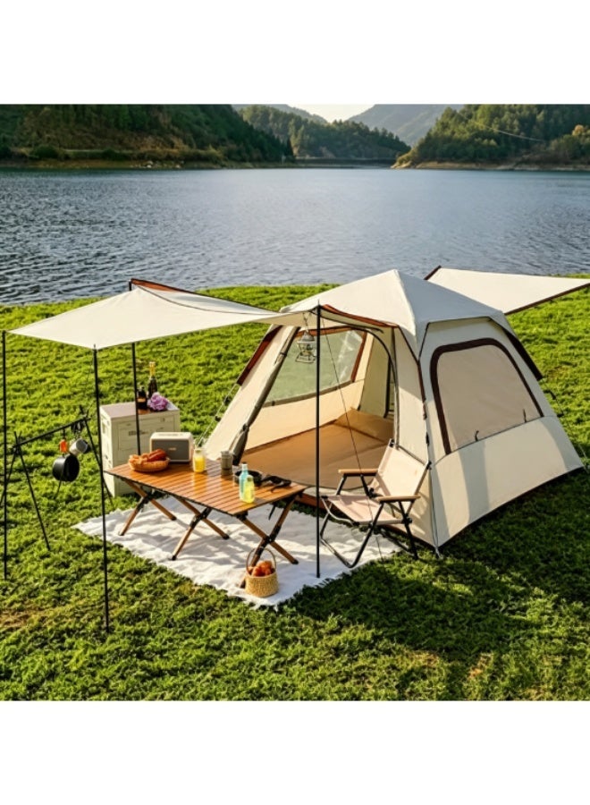 Arabest Large Family Camping Tent with Canopy, Instant Pop Up Tent for 6-8 Person Capacity, Easy Setup Dome Tent, Portable Camping Tent for Outdoor and Backpacking Beaches - Image 1
