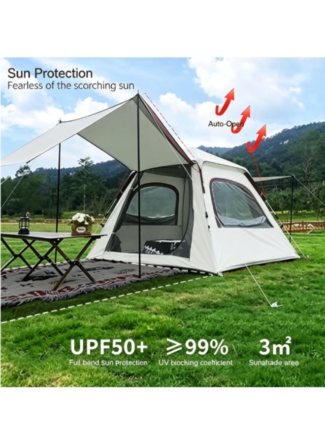 Arabest Large Family Camping Tent with Canopy, Instant Pop Up Tent for 6-8 Person Capacity, Easy Setup Dome Tent, Portable Camping Tent for Outdoor and Backpacking Beaches - Image 2