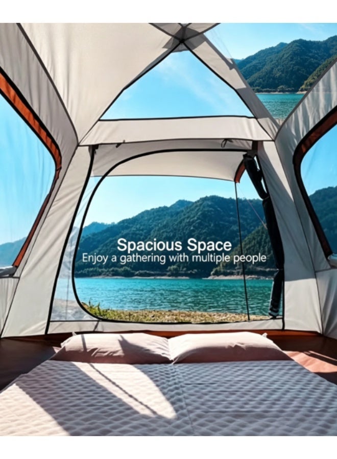 Arabest Large Family Camping Tent with Canopy, Instant Pop Up Tent for 6-8 Person Capacity, Easy Setup Dome Tent, Portable Camping Tent for Outdoor and Backpacking Beaches - Image 5