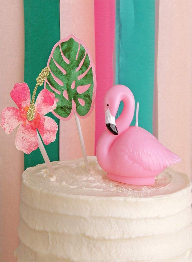 FLYPARTY Girls Birthday Candles,Handmade Adorable Pink Weeding Party Cake Topper Candle, Baby Shower Festival Theme Valentine's Day Favors Decorations(Flamingos) - Image 3