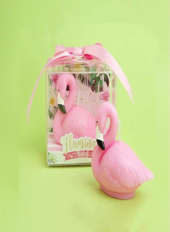 FLYPARTY Girls Birthday Candles,Handmade Adorable Pink Weeding Party Cake Topper Candle, Baby Shower Festival Theme Valentine's Day Favors Decorations(Flamingos) - Image 2