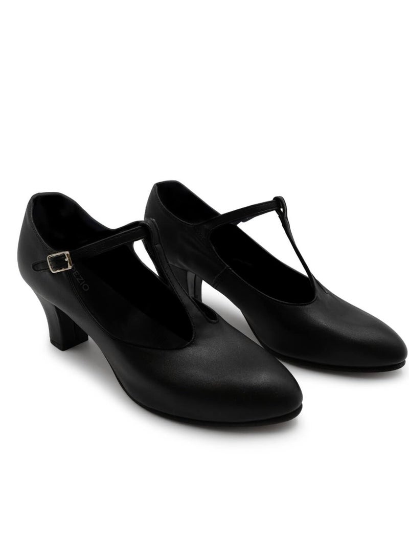 Capezio Jr. Footlight T-Strap Black Dance Shoe - 9.5 M US - Image 5