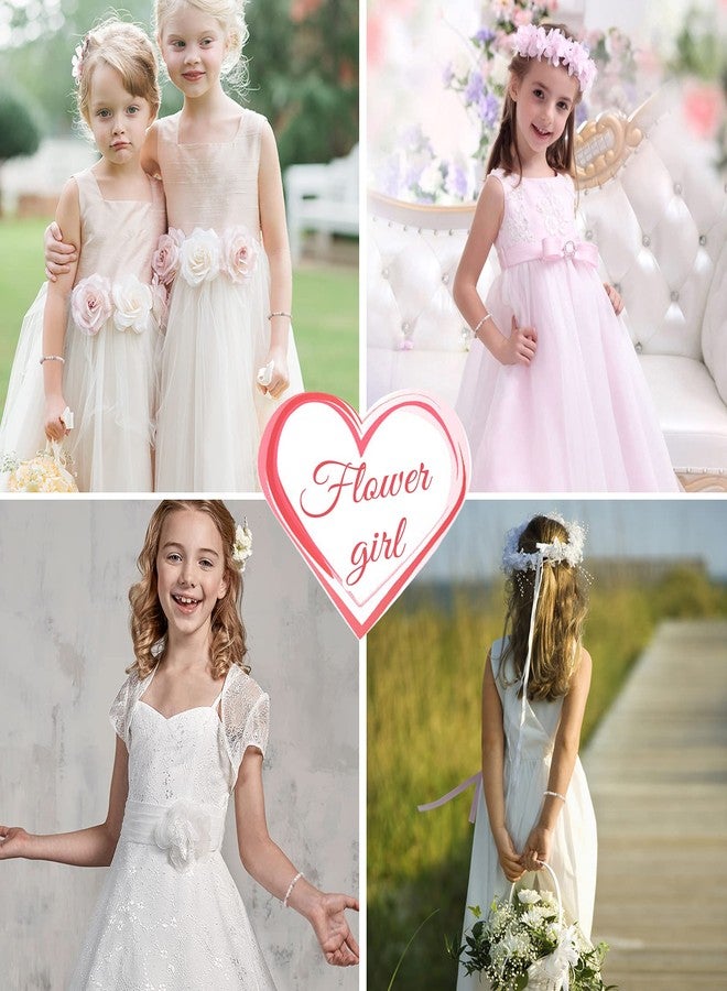 LParkin Flower Girl Bracelet Flowergirl Pearl Bracelet Flowergirl Gift Jewelry (Bracelet) - Image 2