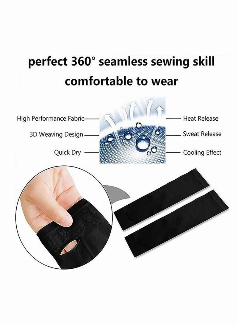 3 أزواج أكمام أذرع قابلة للتمدد من أشعة الشمس الرياضية للحماية من الأشعة فوق البنفسجية وأكمام أذرع ضاغطة مناسبة للعب الجولف والصيد والجري - Image 4
