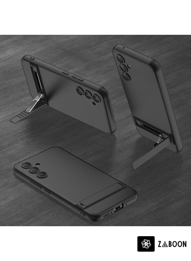 Zaboon غطاء حماية لجهاز سامسونج جالاكسي A54 5G GKK بتصميم ثلاثي الطبقات تغطية كاملة مع حامل - Image 5