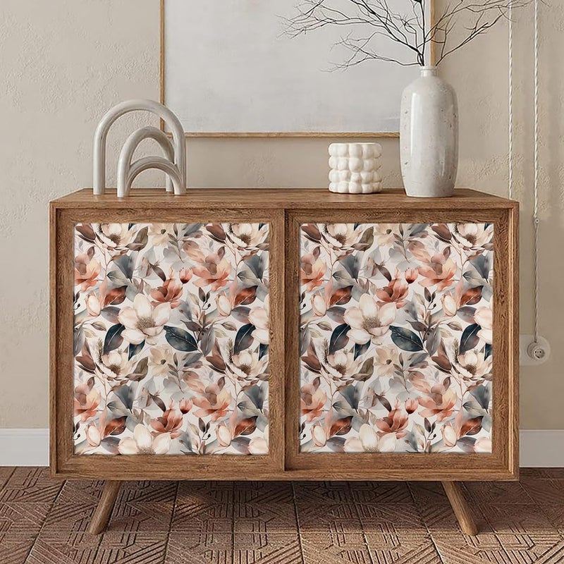 MuralPeel Vintage Boho Magnolia Flowers Brozen Floral Botanical Peel and Stick Wallpaper Self Adhesive Removable Easy Peel Off Contact Paper Stick on Wall Paper for Renter - Image 5