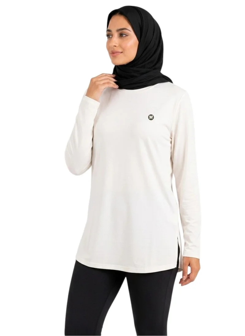 Moveletix Women's Training Long Sleeve T-Shirt White Soft