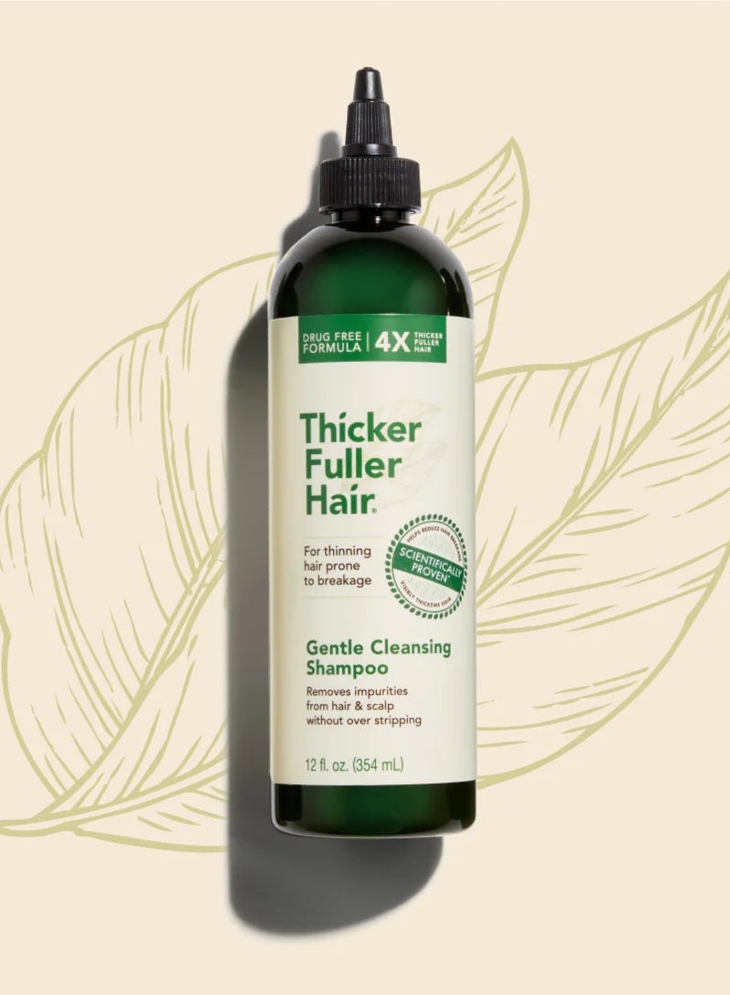 Thicker Fuller Hair Gentle Cleansing Shampoo – Advanced Thickening Solution for Thinning Hair – Infused with Mongongo Oil & Green Coffee – Sulfate-Free, Paraben-Free – 354ml - Image 4
