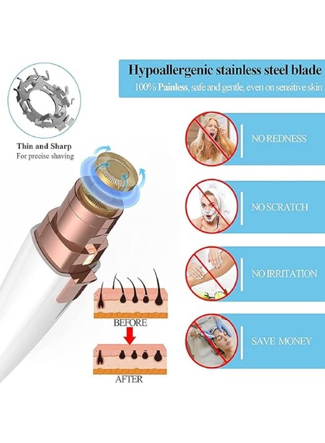 BLAWLESS Women's Facial Hair Remover, 2-in-1 Eyebrow and Face Epilator, Rechargeable Upper Lip Hair Remover  - Image 5
