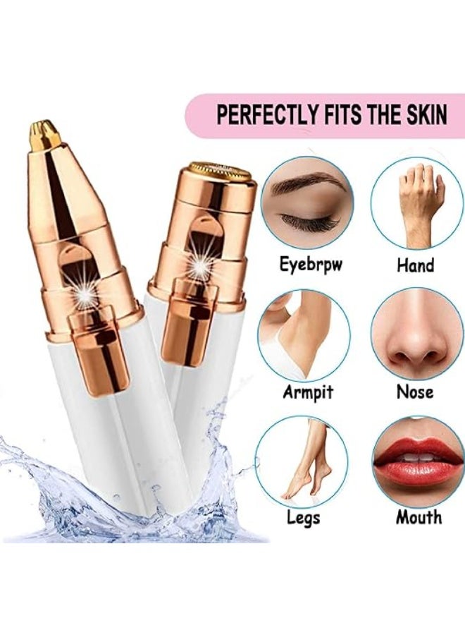 BLAWLESS Women's Facial Hair Remover, 2-in-1 Eyebrow and Face Epilator, Rechargeable Upper Lip Hair Remover  - Image 4
