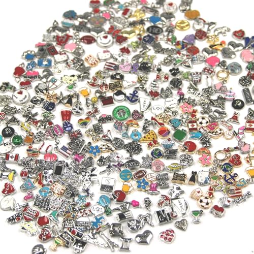 Miraclekoo 100 Pcs Floating Charms Assorted Mix DIY for Floating Lockets Glass Living Memory Lockets,Random Style - Image 5