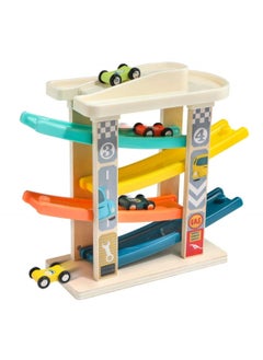 Kids Toys Wooden Ramp Racer Car Track For Toddlers Top Bright Kids Toys Racing Kit With Garage And Cars  - Image 4
