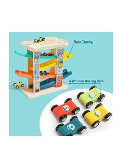 Kids Toys Wooden Ramp Racer Car Track For Toddlers Top Bright Kids Toys Racing Kit With Garage And Cars  - Image 3
