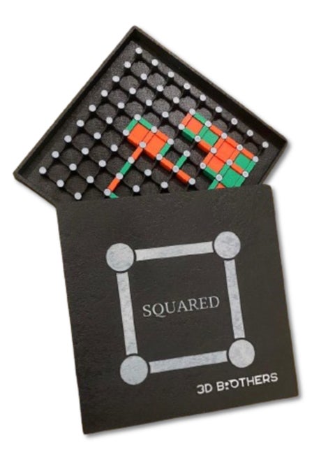 Board Game Dots and Boxes, Squared. Family Game Nights, Educational Tools for Developing Strategic Thinking and Spatial Awareness, Social Gatherings, and Parties.