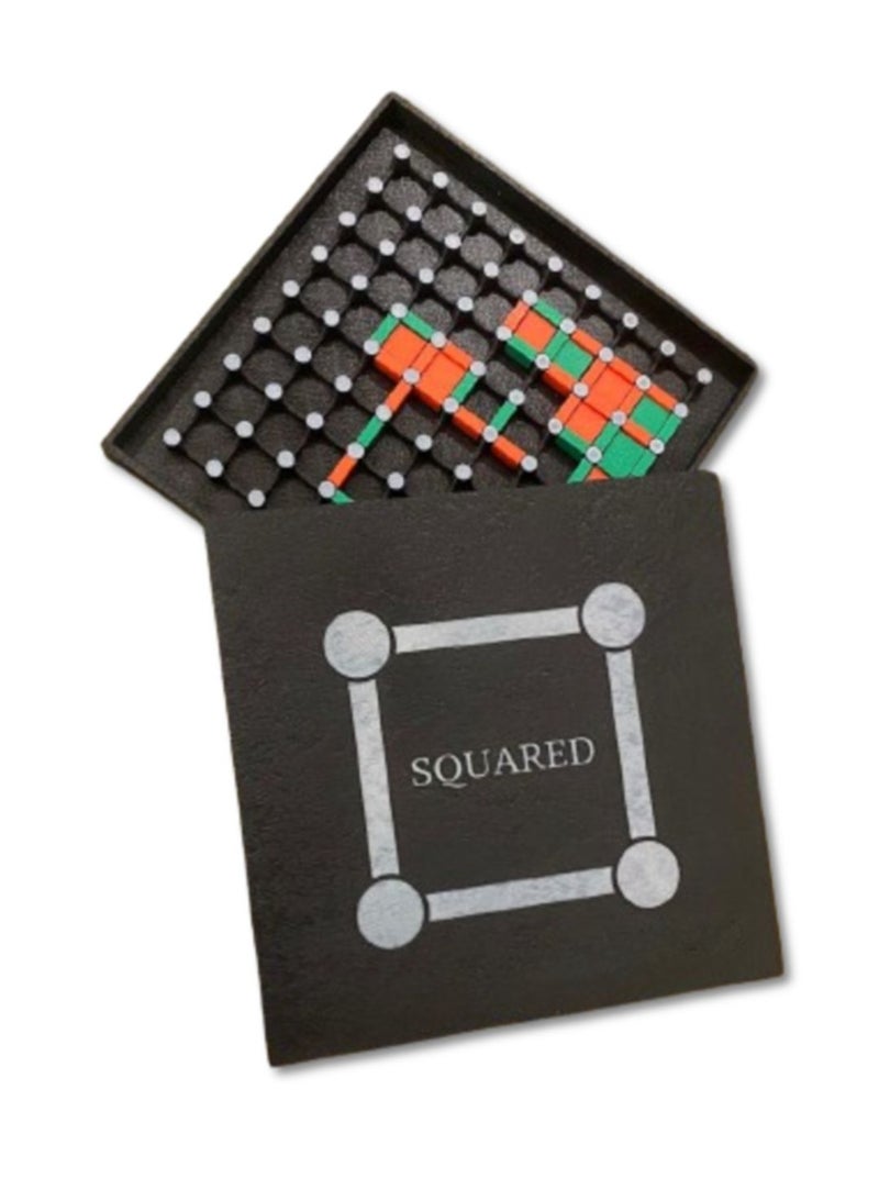 أخوة ثلاثي الأبعاد لعبة الطاولة النقاط والصناديق، تربيعية. ليالي الألعاب العائلية، أدوات تعليمية لتنمية التفكير الاستراتيجي والوعي المكاني، اللقاءات الاجتماعية، والحفلات. - Image 1