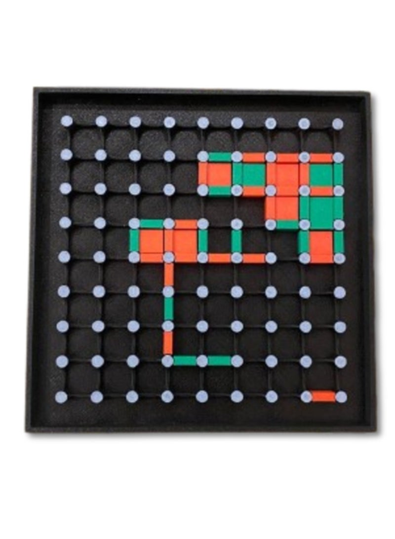 أخوة ثلاثي الأبعاد لعبة الطاولة النقاط والصناديق، تربيعية. ليالي الألعاب العائلية، أدوات تعليمية لتنمية التفكير الاستراتيجي والوعي المكاني، اللقاءات الاجتماعية، والحفلات. - Image 2