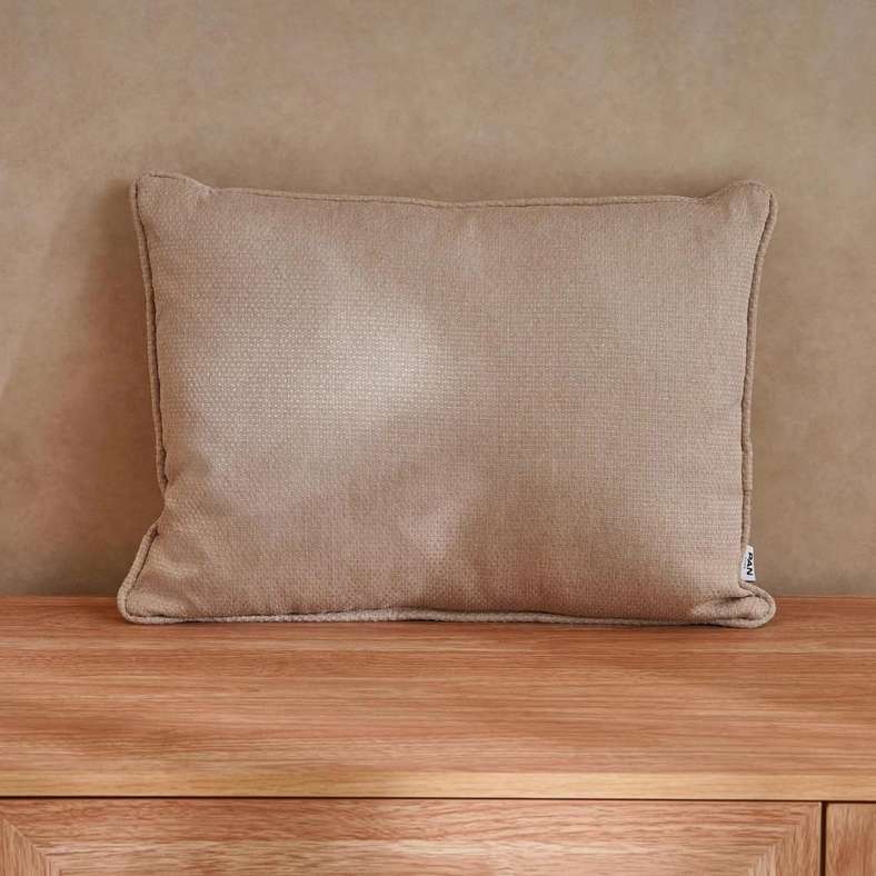Pan Home وسادة خارجية محشوة بنقوش - بني فاتح - Image 1