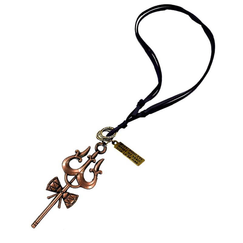 AFH Trishul Damaru Lord Shiva Copper Car Hanging Charm Decorative Hanging Ornament Dream Catcher Positive Vibes Balcony, Gift, Vehicle, Wind Chimes - Image 2