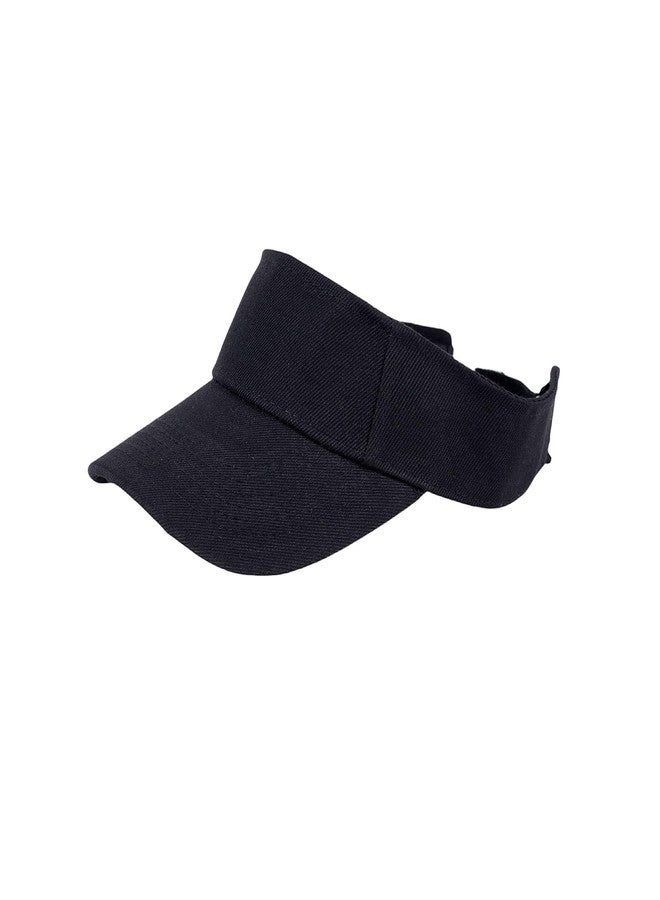 Sports Athletic Sun Visor Hats Adjustable Cotton Golf Baseball Tennis Cap for Boys Girls (US, Alpha, One Size, Black) - Image 1