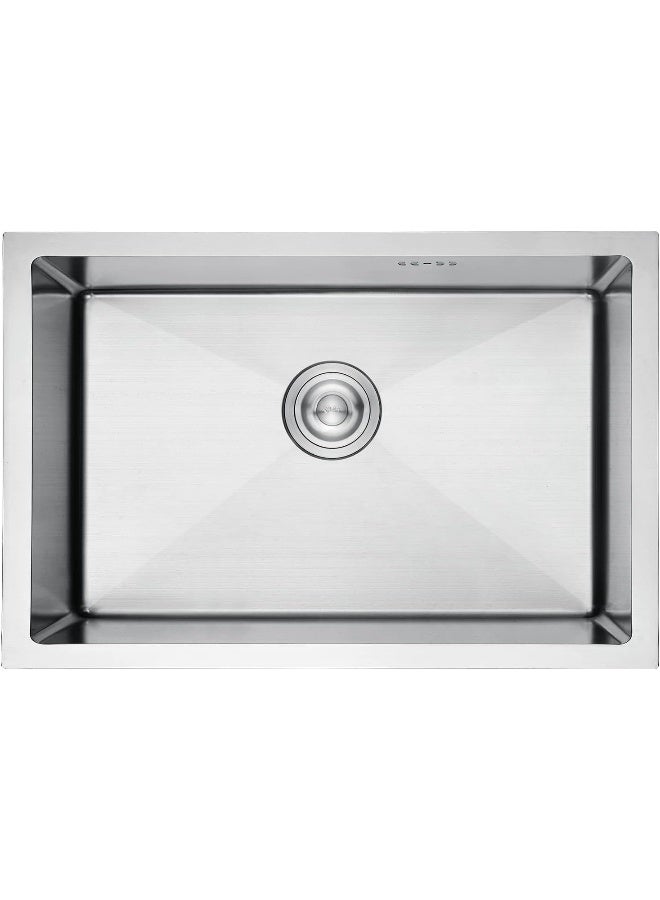 Ibergrif M87044 Kitchen Sink 70 x 44 cm, Under Countertop Sink with Drain Filter, Stainless Steel - Image 1