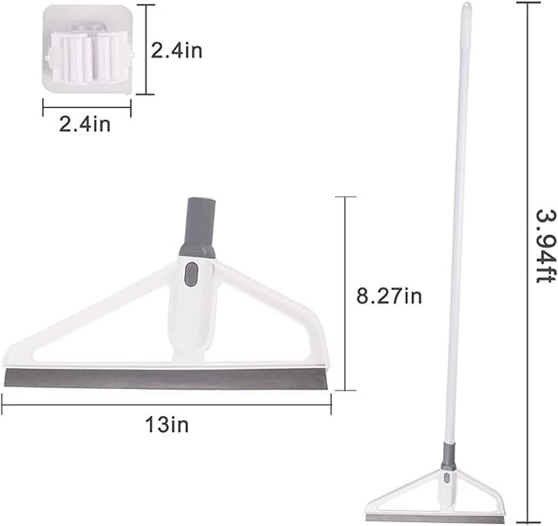White multifunctional silicone cleaning brush (with drag clip)-suitable for bathroom, kitchen, tile, marble, window cleaning - Image 2