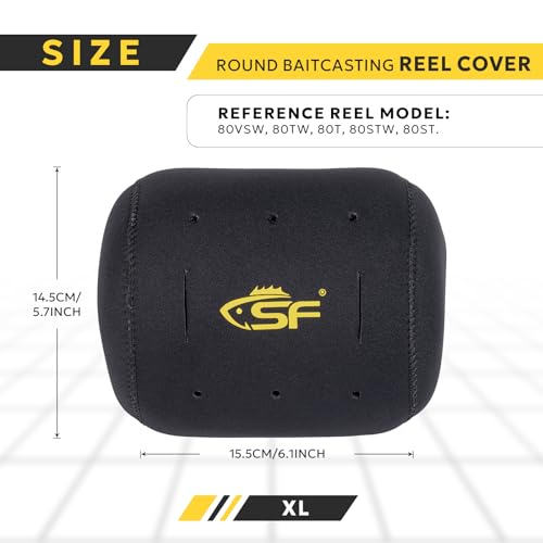 SF Neoprene Conventional Reel Covers Round Reel Case with 6 Breathing Holes XL Size - Image 3