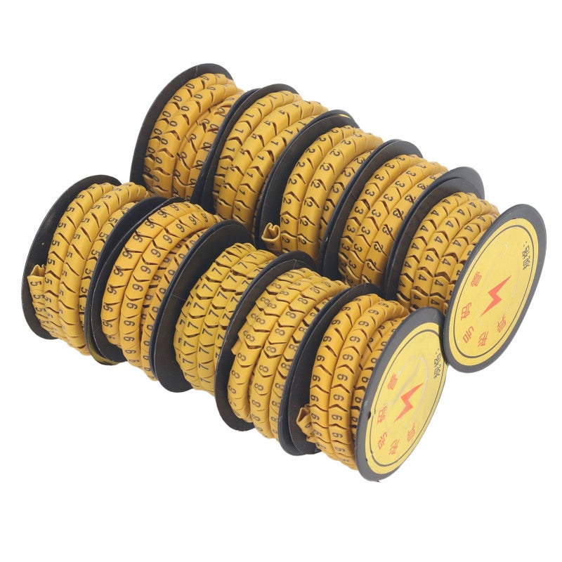 Wire Identification Tube PVC Insulated Number Cable Marker - Oil Resistant Concave Anti Slip Design for Electrical Wiring - Image 5