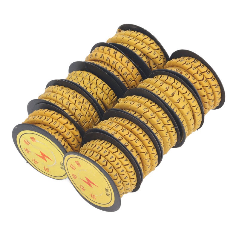 Wire Identification Tube PVC Insulated Number Cable Marker - Oil Resistant Concave Anti Slip Design for Electrical Wiring - Image 4