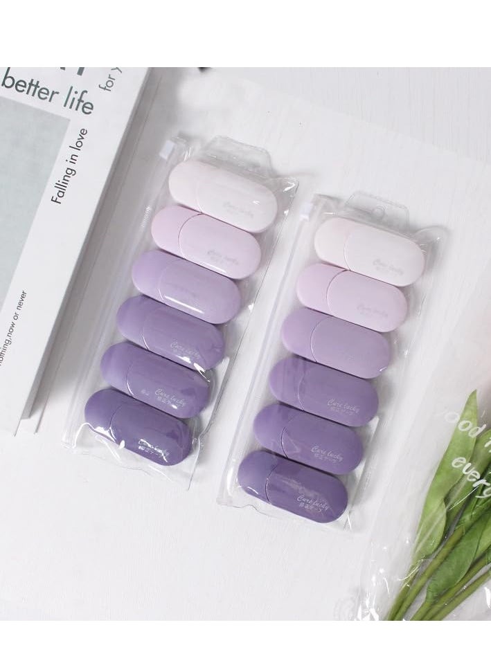 Generic 6 PCS Correction Tape,Gradient Color Portable Mini Correction Tape,Smooth And Easy To Use Applicator, Correction Tape Is A School Supplies,Office Supplies For Students,Children (Purple)  - Image 2