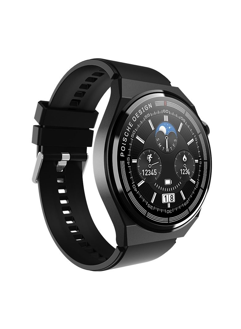 GT 3 Max On Wrist Fashion Smart Watch Men 2023 NFC Music Playback Smartwatch Leather 1.45 Inch Big Screen Heart Rate Tracker - Image 3