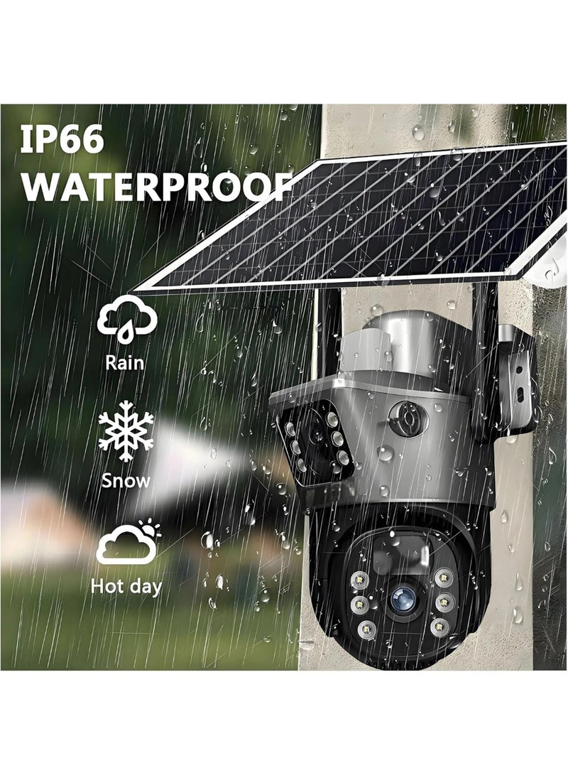 Daxiongmao 4K 8MP Solar Camera 4G Sim PTZ Cameras Outdoor Dual Lens  PIR Mobile Detection Outdoor Safety Waterproof Camera (With 128GB TF Card) - Image 4