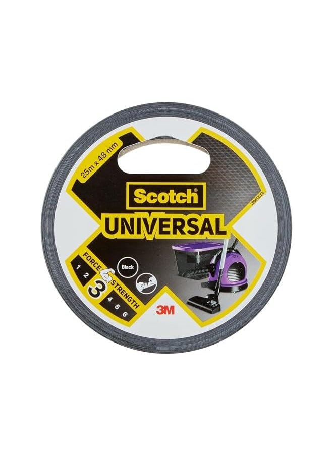 Scotch  Scotch Universal Duct Tape 48mmx25m, 1 roll/pack | Black color | For general purpose | Holds quickly and reliably | For everyday repairs and projects  - Image 2