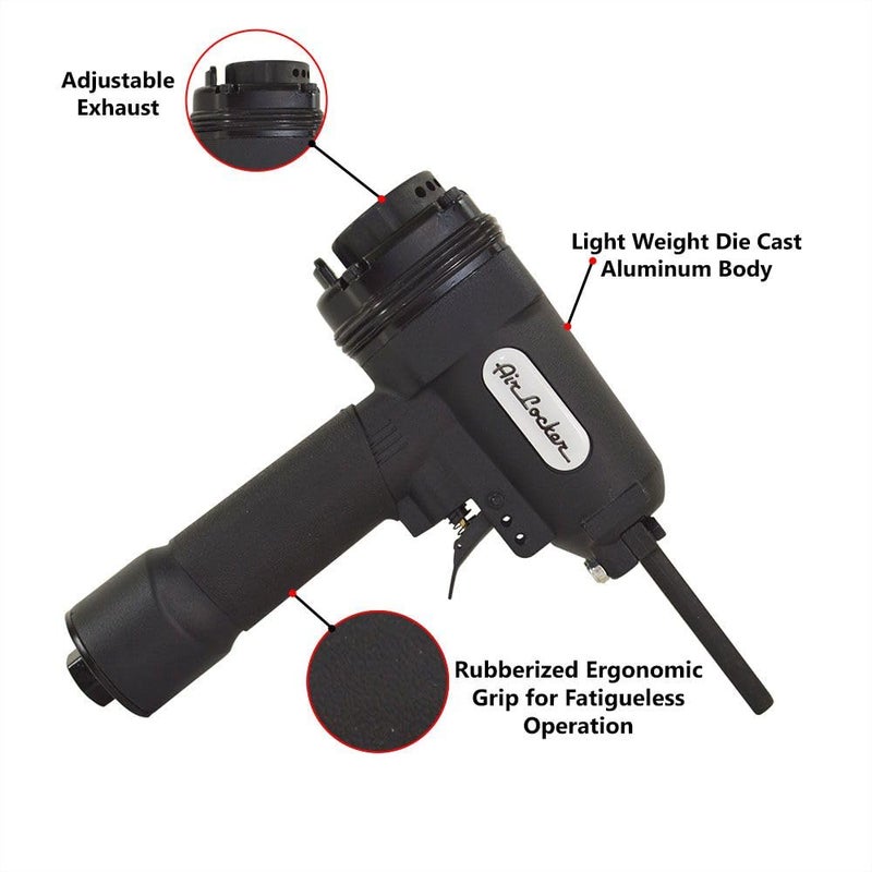 Air Locker AP700 Heavy Duty Professional Air Punch Nailer / Nail Remover / Nail Puller. 1/4 Inch NPT Thread Air Inlet. 80-120 PSI Pneumatic Nailer Removes 10-20 Gauge Nails , Black - Image 2