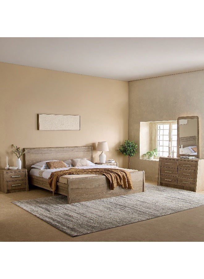 Home Box خزانة ذات 6 أدراج منحنية بالخشب الفاتح - Image 5