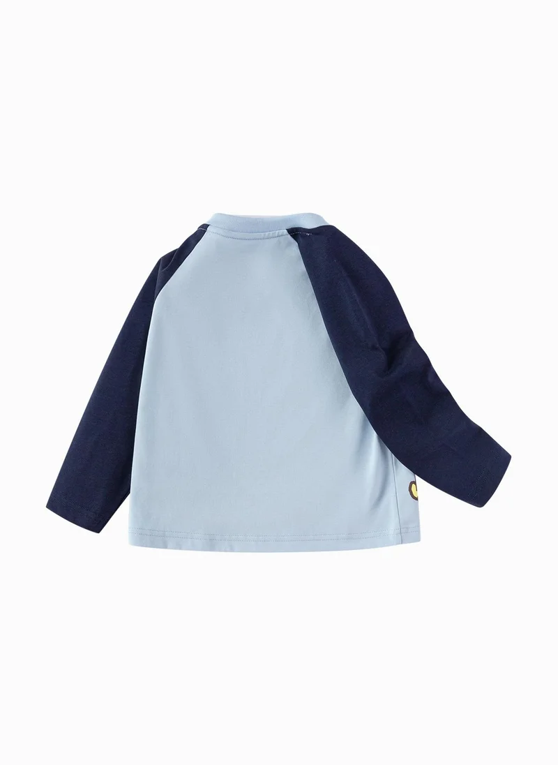 Balabala Boy Toddler Round v-neck long-sleeved T-shirt