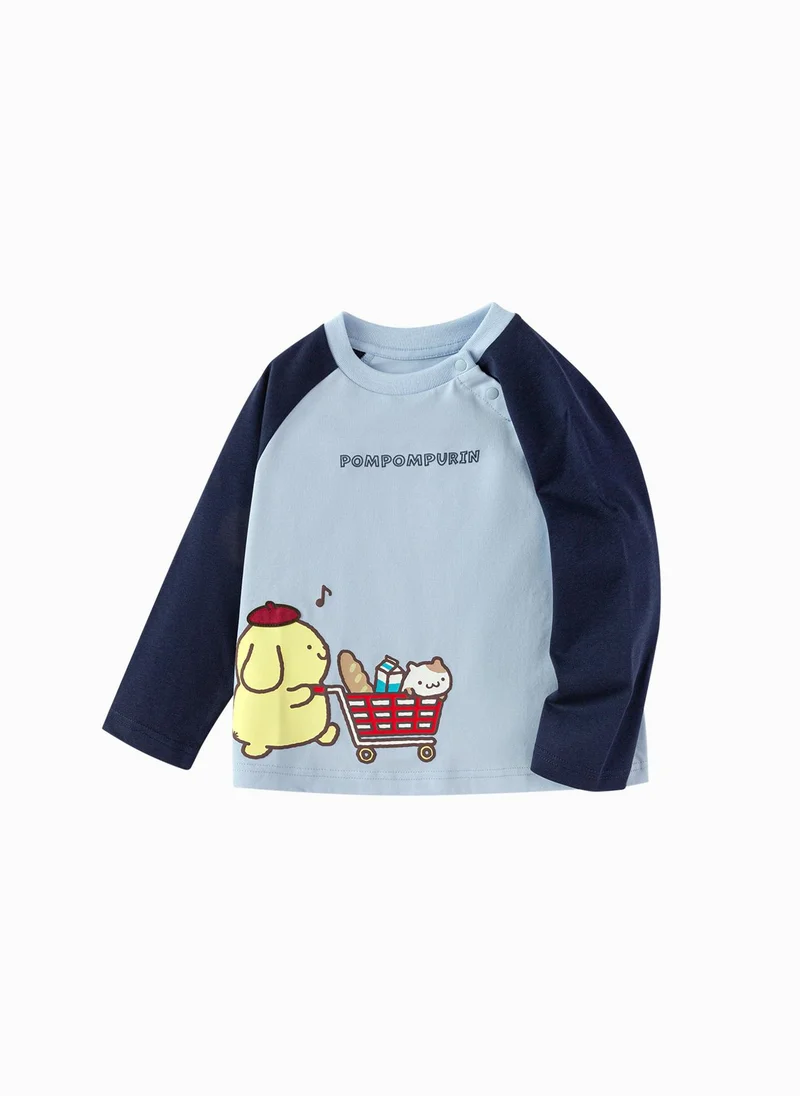 Balabala Boy Toddler Round v-neck long-sleeved T-shirt
