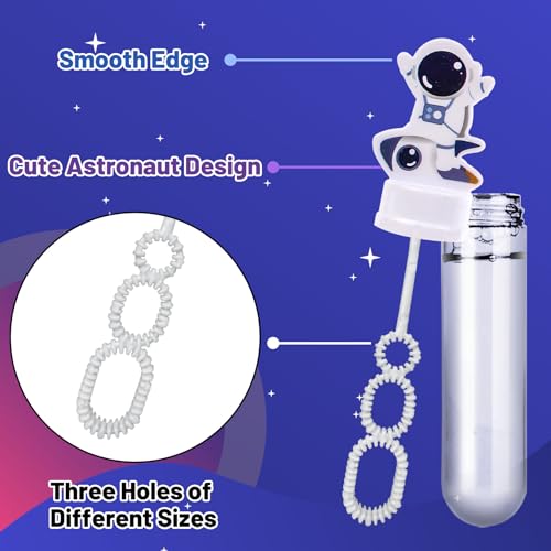 JOYYPOP 24 Pack Mini Bubble Wands for Kids Space Party Favors Astronaut Bubble Wands Summer Gifts for Boys Girls Space Theme Birthday Party - Image 5