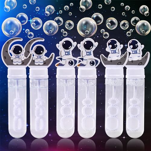 JOYYPOP 24 Pack Mini Bubble Wands for Kids Space Party Favors Astronaut Bubble Wands Summer Gifts for Boys Girls Space Theme Birthday Party - Image 2